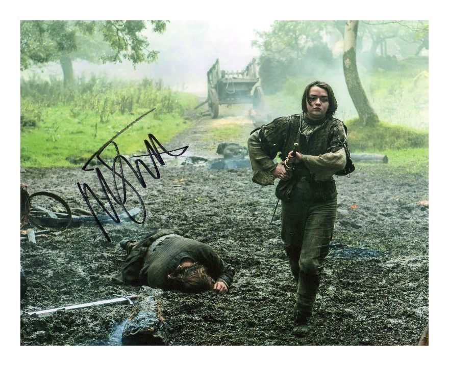 MAISIE WILLIAMS - GAME OF THRONES AUTOGRAPHED SIGNED A4 PP POSTER Photo Poster painting PRINT