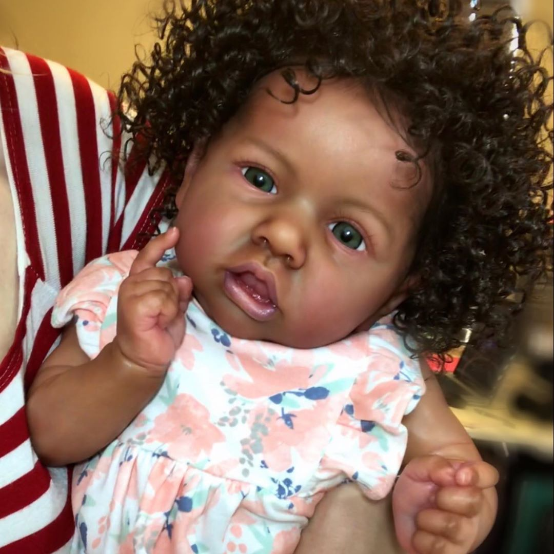 [5-Day Delivery]20'' Wright Lifelike Soft Black Reborn Baby Doll Girl