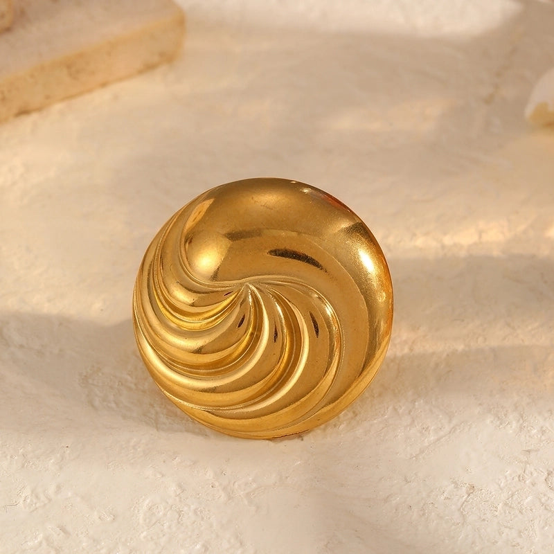 1 Piece Elegant Vintage Style Classic Style Irregular Circle Flower 304 Stainless Steel Open Rings