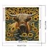 (40*40cm)Sunflower Yak - Round AB Drill Diamond Painting