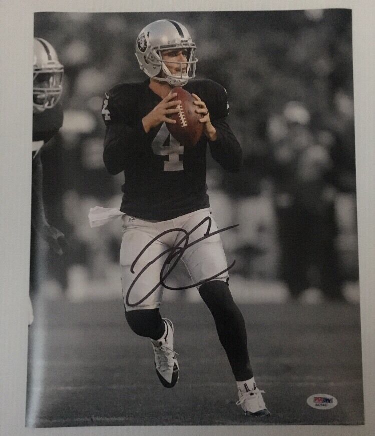 Derek Carr Signed Autographed 11x14 Photo Poster painting Oakland Raiders PSA/DNA COA 19