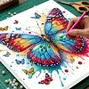 Beaux kits de peinture en diamant partiel en forme de papillon en forme sp&eacute;ciale de papillon en forme de 5d avec cadre 9,84x9,84 pouces de diamants Dots kits d&rsquo;art pr&eacute;cieux pour adultes d&eacute;butants
