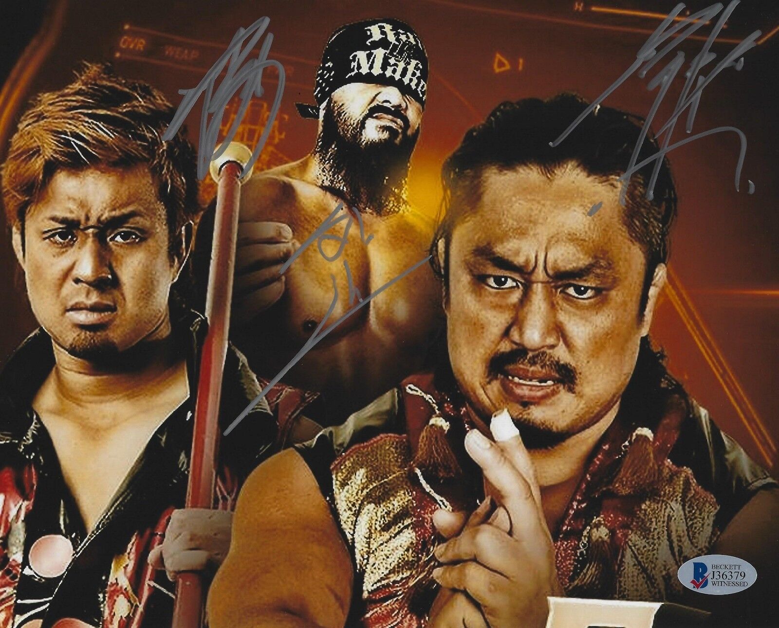 Gedo Hirooki Goto Yoshi-Hashi Signed 8x10 Photo Poster painting BAS COA New Japan Pro Wrestling