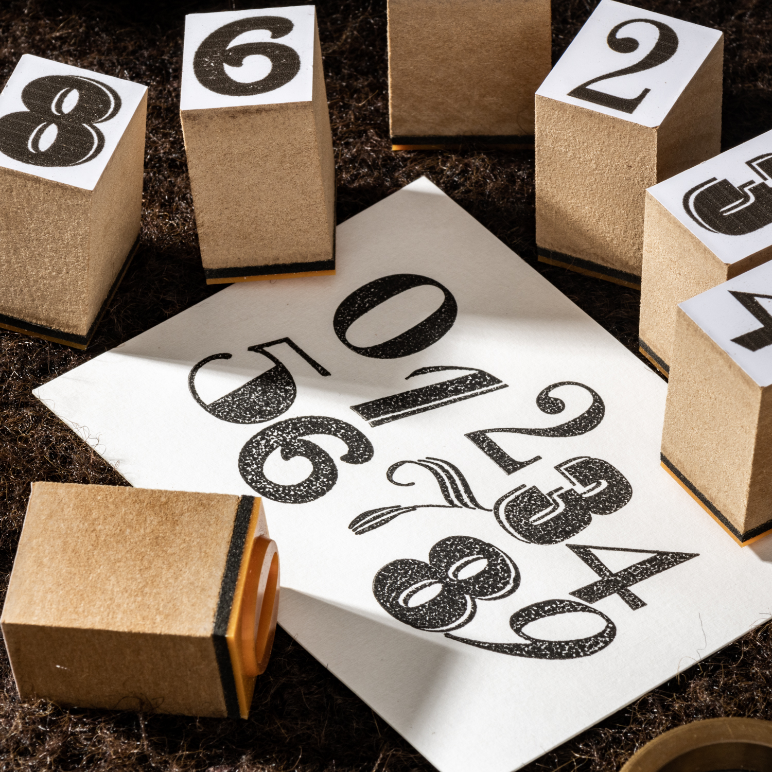 나무 도장 - 문 화이트 스도쿠 시리즈 빈티지 숫자