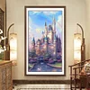 >SALE<5D DIY Full Round Drill Diamond Painting Castle Mosaic Rhinestone Drawing