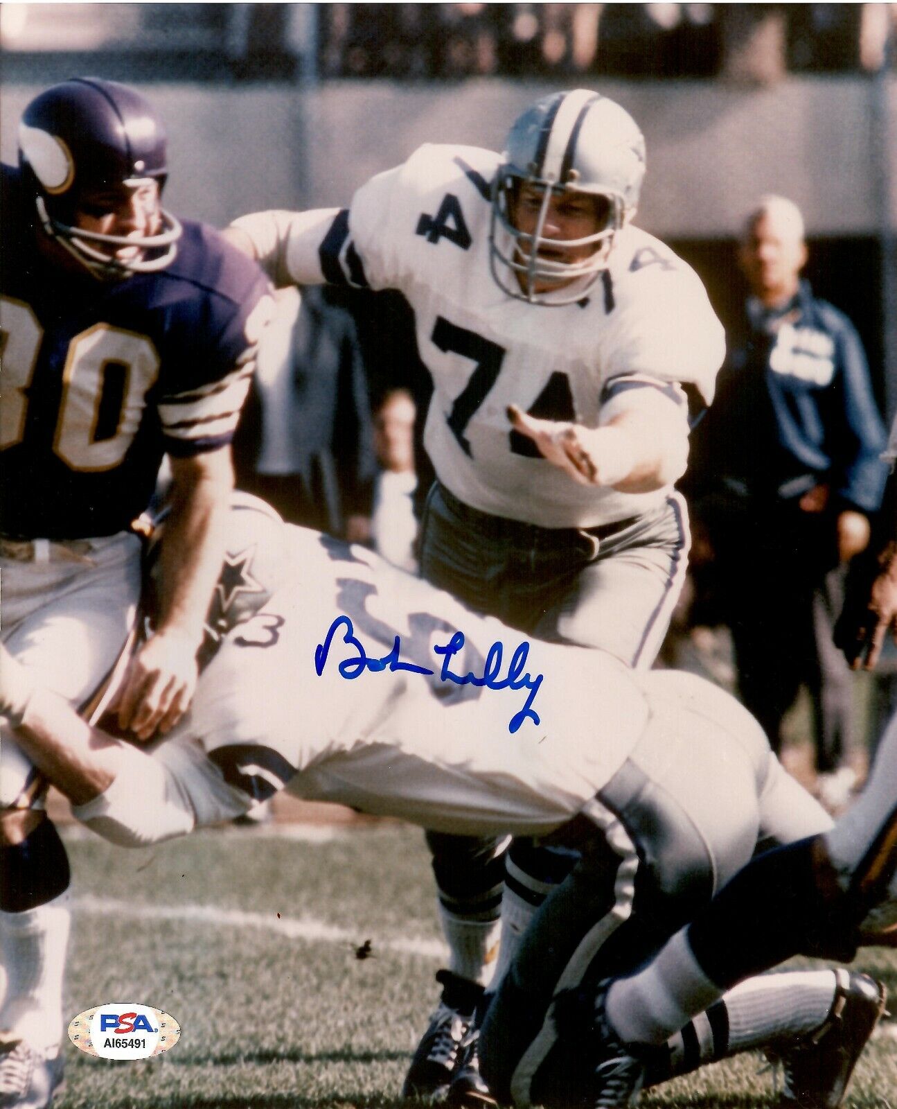 Bob Lilly autographed signed 8x10 Photo Poster painting NFL Dallas Cowboys PSA COA