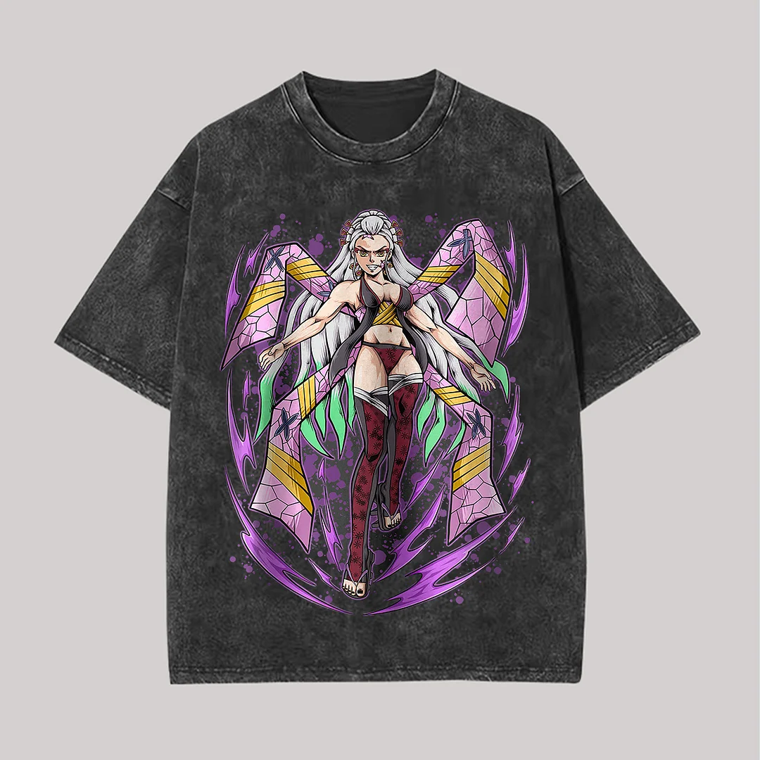 Demon Slayer Daki  Printed Unisex Washed T-Shirt