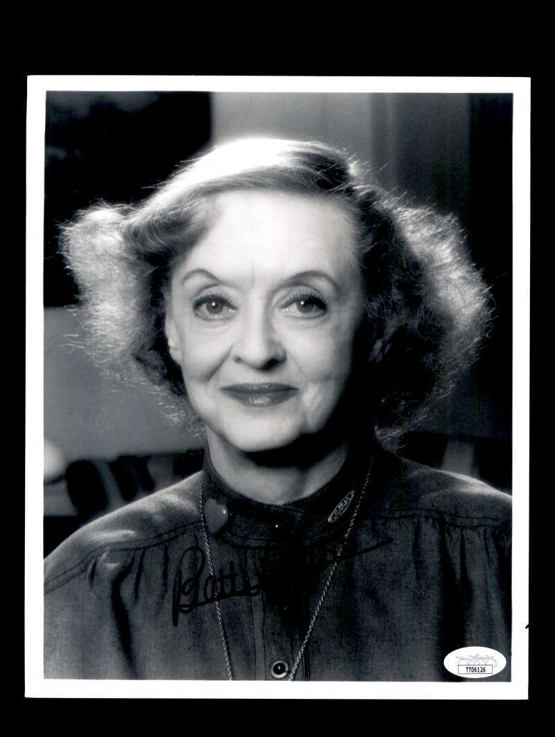 Bette Davis JSA Coa Signed 8x10 Photo Poster painting Autograph