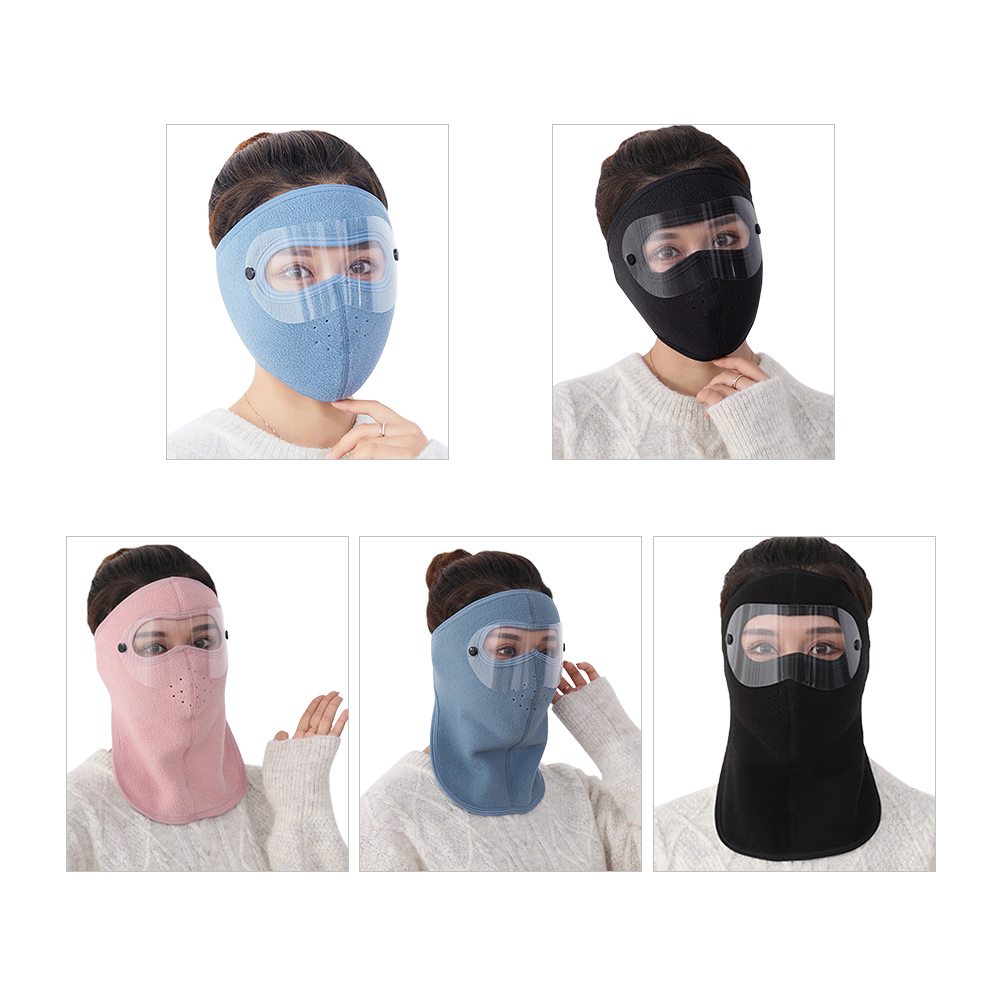 

Winter Cycling Full Face Cover Outdoor Motorcycle Dustproof Thermal Mask, Black short, 501 Original