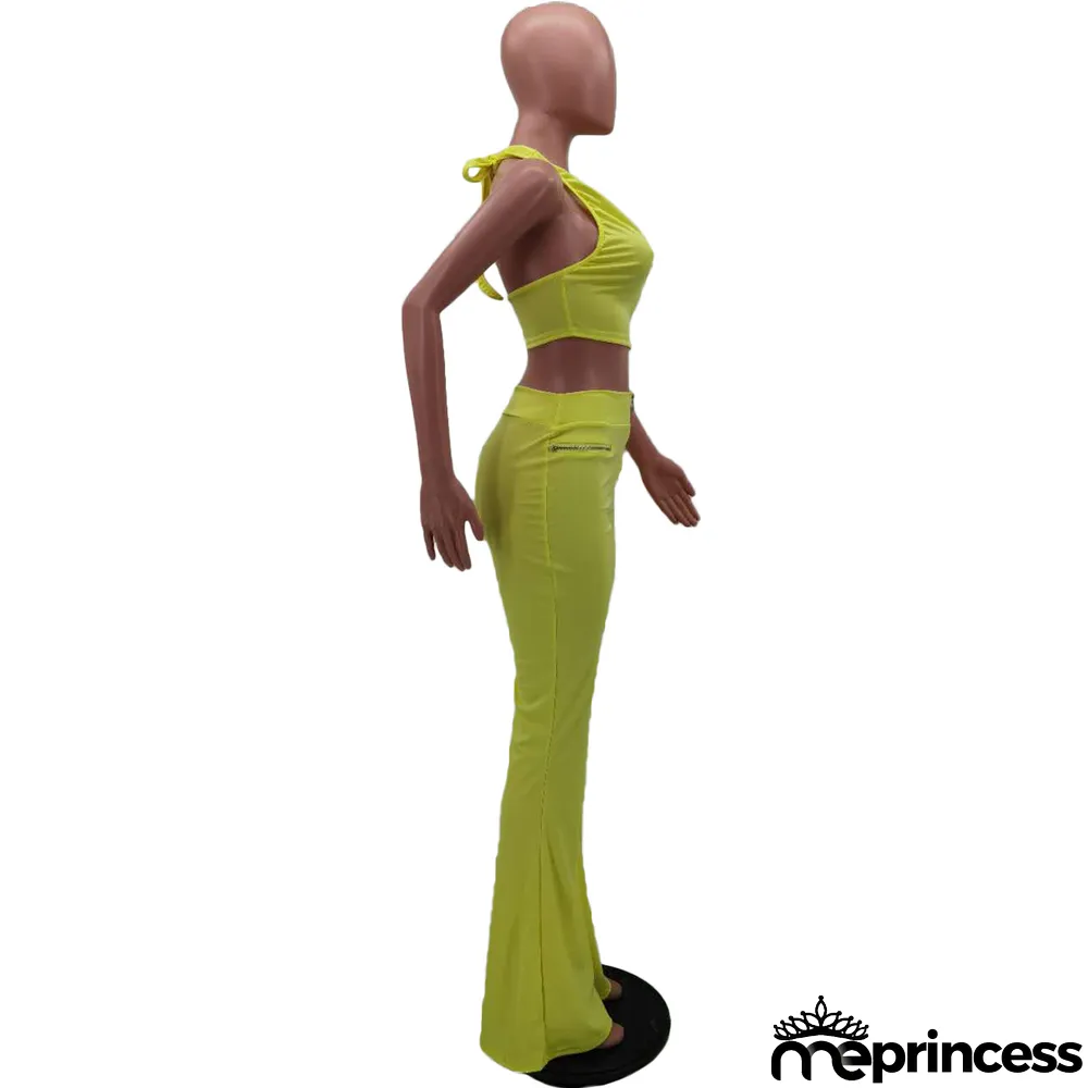 Two-Piece Casual New Vest Flared Pants