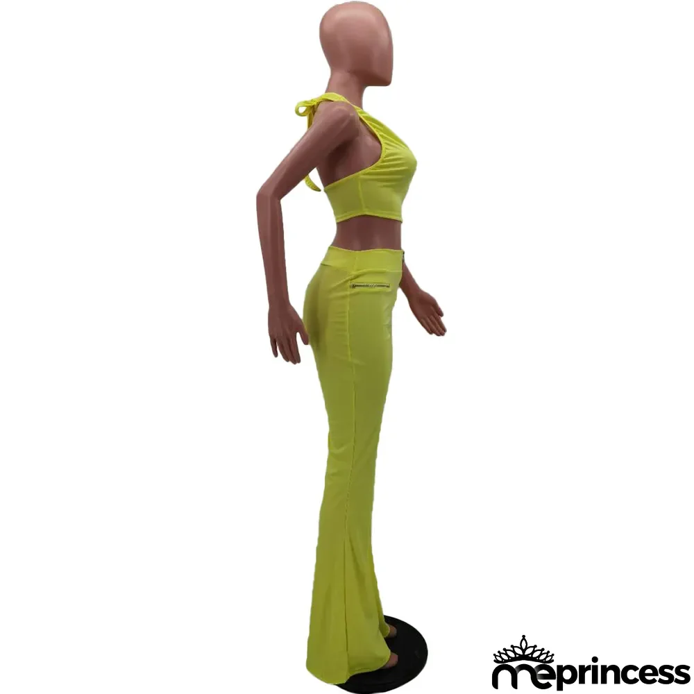 Two-Piece Casual New Vest Flared Pants