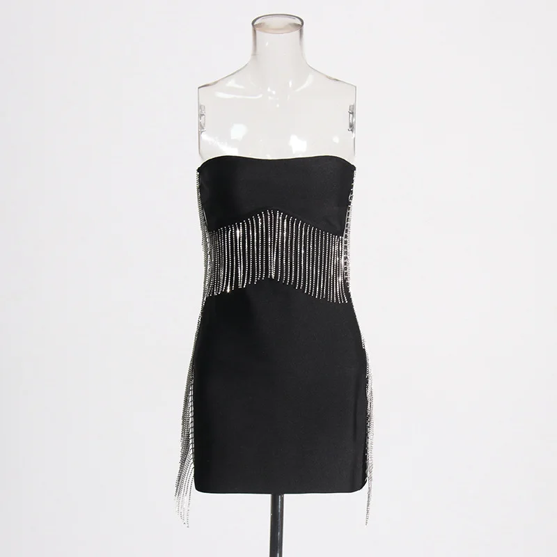 Zingj Sexy Babes 2025 Spring New Fashion Design Water Twipe Som Bra Banded Dress Woman