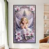 Cute angel girl Full DIY 5D rond pierres gem art kits de peinture diamant pour adultes/d&eacute;butants id&eacute;es cadeaux d&eacute;co murale maison 15,75x27,56in