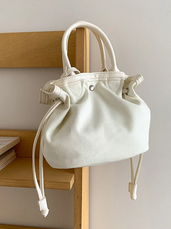 Drawstring Split-Joint Tote Bags Handbags