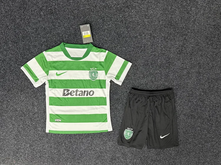 2025-26 New Season-Sporting Lisbon Home-Jersey-Children's Wear