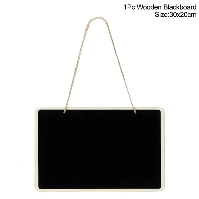 Rustic Wedding Wooden Blackboard Mr Mrs Bridal Shower Decoration Photobooth Birthday Party DIY Home Decor Sign Message Board