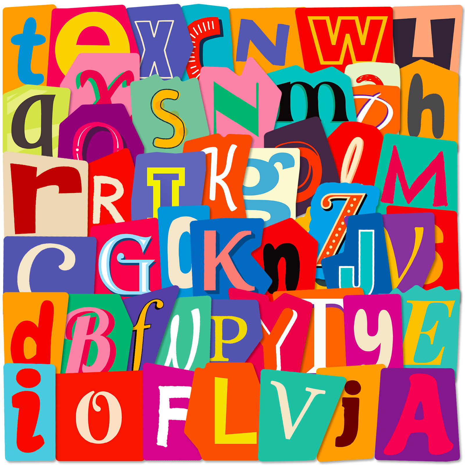 50-Piece Alphabet Stickers Set for Kids - Educational & Fun Early Learning