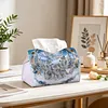 Diamond Painting PU Snow Wolf Tissue Box Tissue Holder