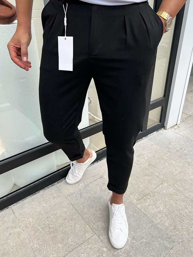 Men's Casual Black Pants 