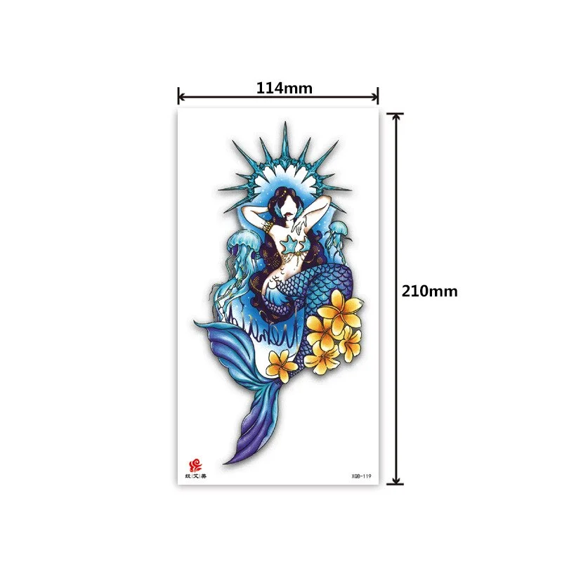 Half-arm waterproof tattoo stickers arm fierce wolf head animal arm lasting cross-border European and American tattoo stickers