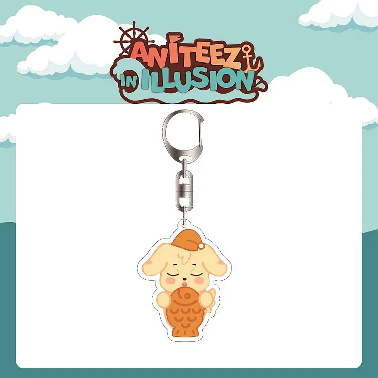 officialateezshop ATEEZ Aniteez In Illusion Cartoon Acrylic Keyring