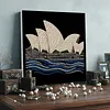 (30x30cm)DIY Landmark Pearl Painting Art With Inner Frame Handmade Pearl Material Art Kit Living Room Decor(Sydney Opera House)