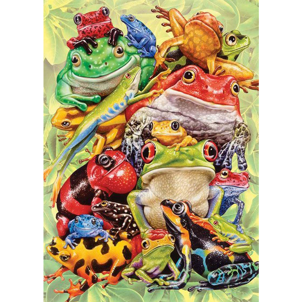 

30*40CM - Round Drill Diamond Painting - Frog, 501 Original