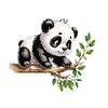 (US Local)Panda Diamond Painting Art Door Right Angle Sign for Indoor Outdoor Wall