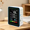 5-in-1 Indoor Air Quality Monitor USB Charging CO2 Detector with Temperature Humidity TVOC Display for Home Office Classroom Safety Monitoring