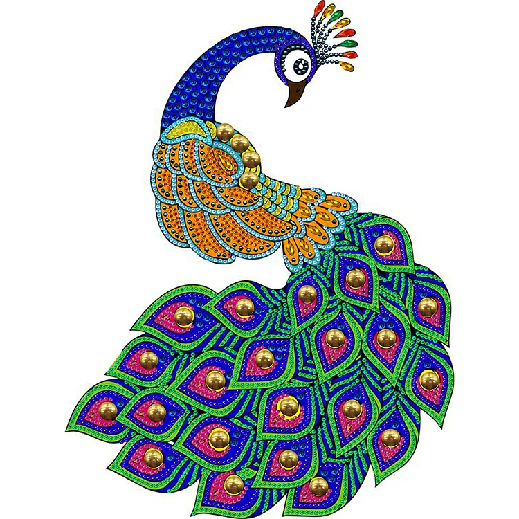 Partial Special-Shaped Diamond Painting - Simple Drawing Of Peacock 30*40CM