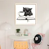 Coffee Book Black Cat-11CT Stamped Cross Stitch 40*40cm/15.75*15.75in