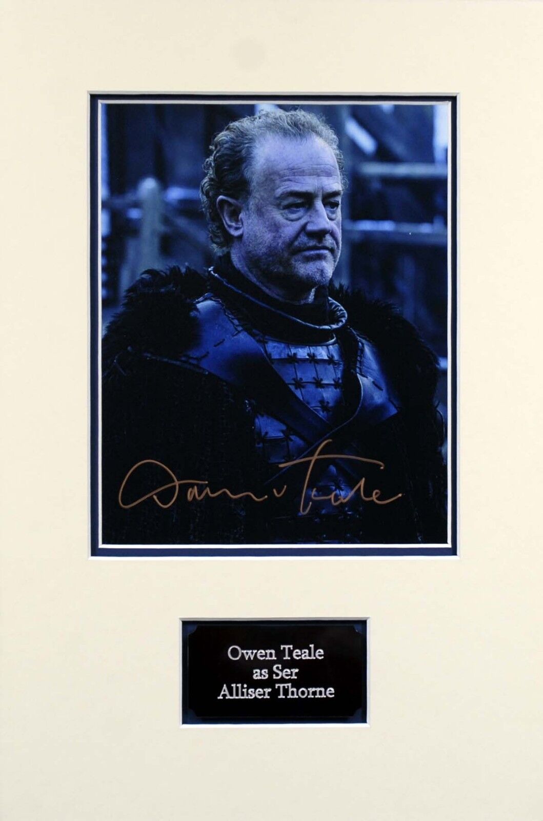 Owen TEALE Signed & Mounted 10x8 Photo Poster painting AFTAL COA Game of Thrones Actor