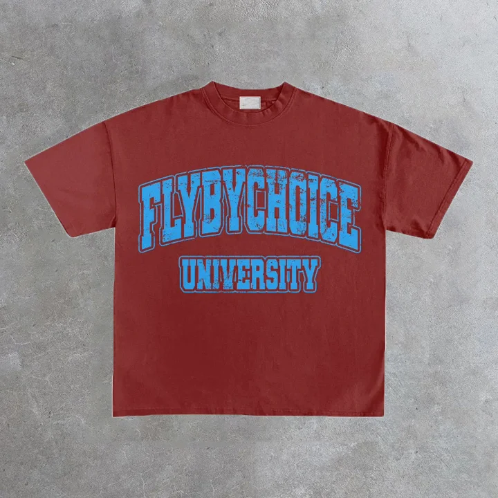 Vintage Fly By Choice University Ss24 Graphic Cotton T-Shirt SOPULA