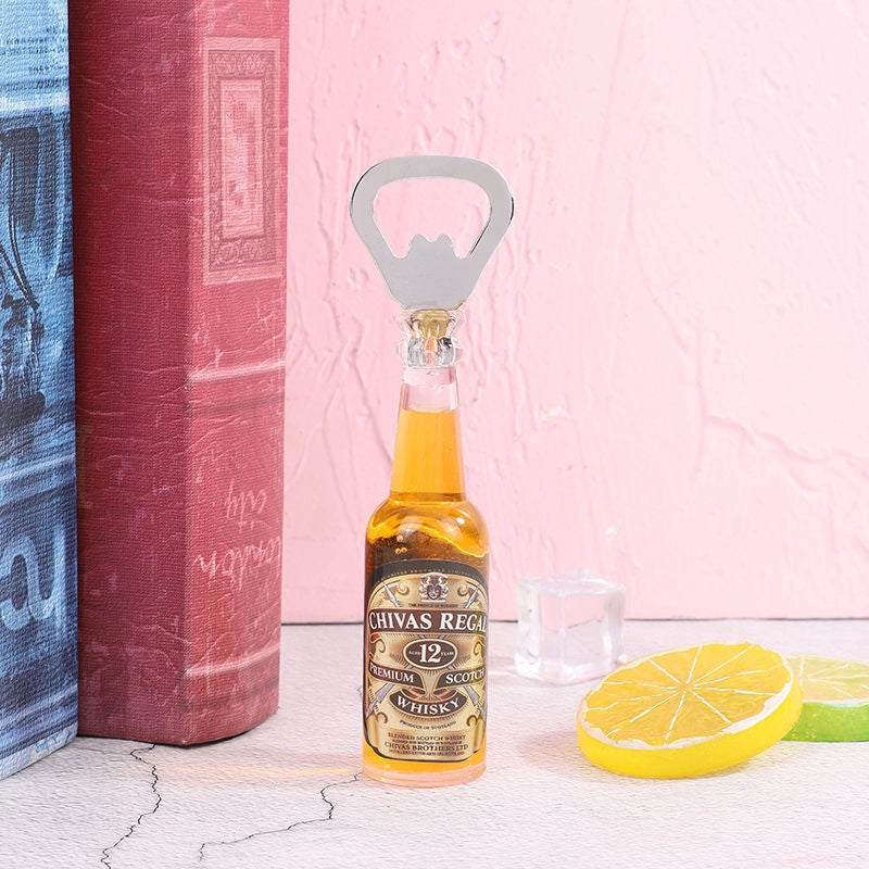 Creative Beer Bottle Bottle Opener Home Personalized Trend Refridgerator Magnets Cross-border Mini Beer Screwdriver