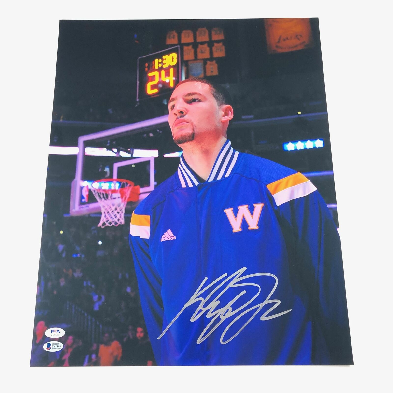 Klay Thompson signed 16x20 Photo Poster painting PSA/DNA Golden State Warriors Autographed