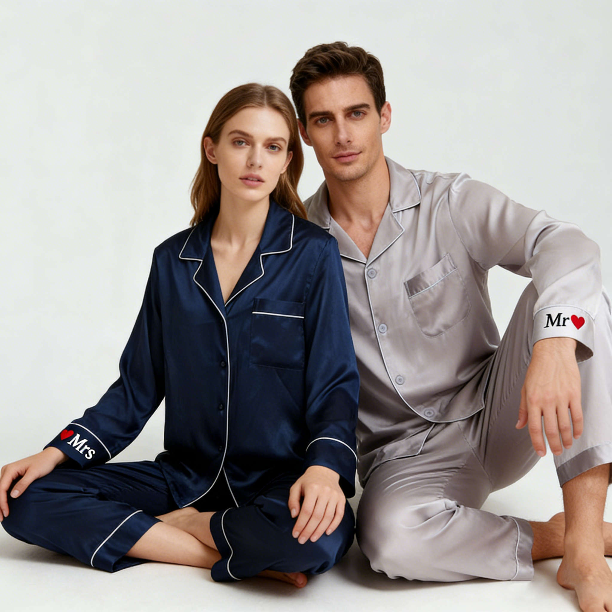 2 Sets of Romantic Vibes Silk Pajamas REAL SILK LIFE
