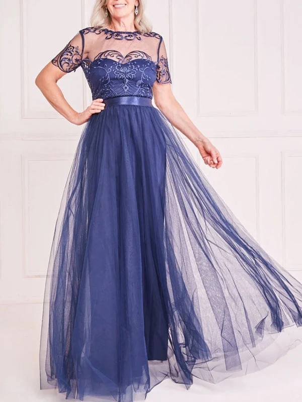 Embroidered Mesh Bridal Ladies Dress