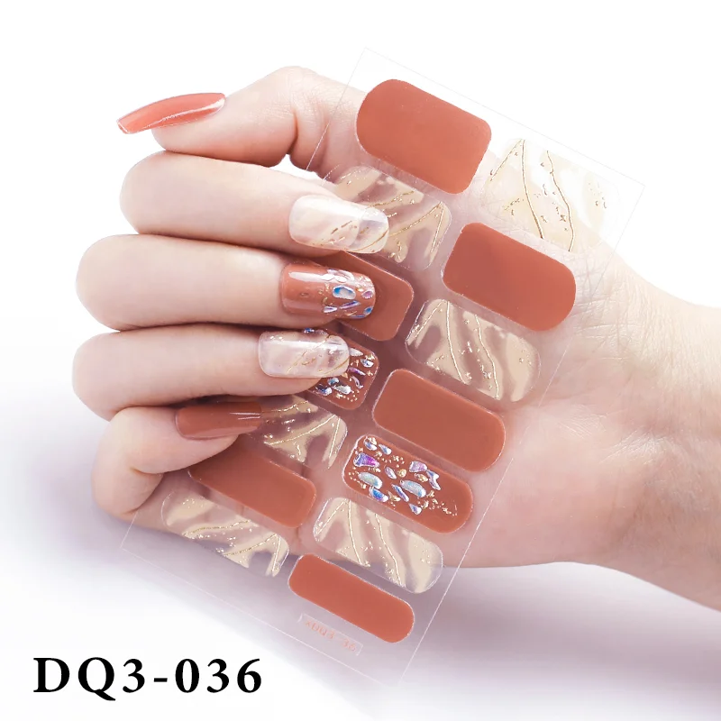 Churchf Nail Stickers Fashion Design Nail Polish Stickers Full Cover Nail Decorations for Manicure Self Adhesive Decals for Nails-Nail Inspo