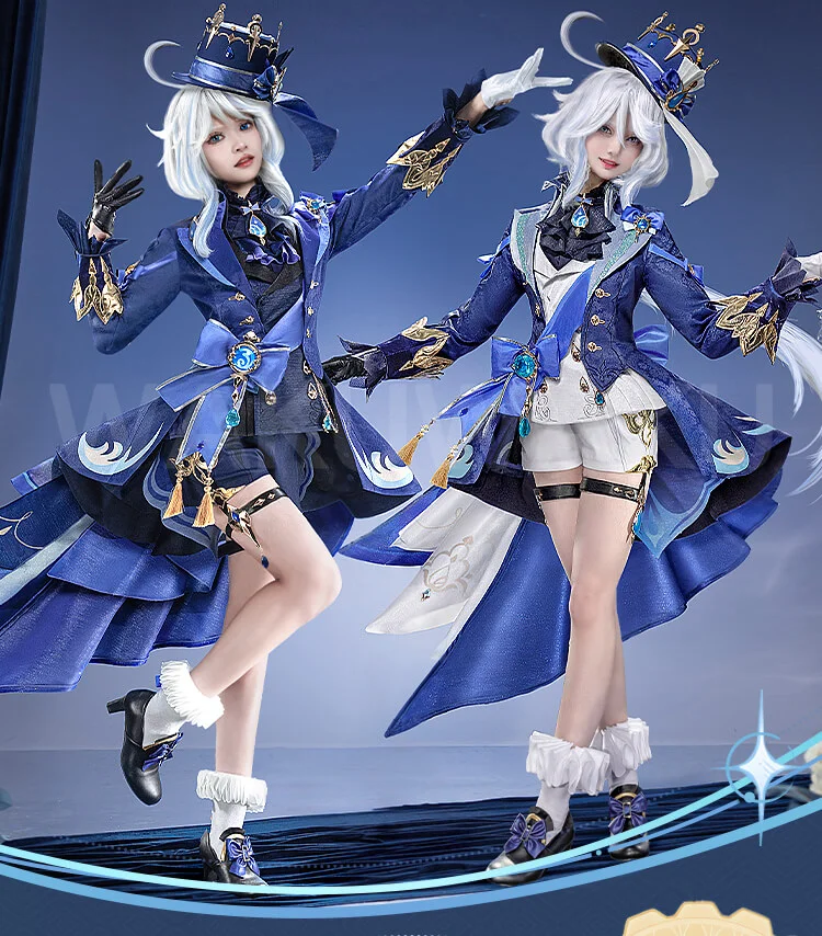 【Size S-2XL】DokiDoki-SR Game Genshin Impact Cosplay Fontaine Furina Costume Dark Furina Focalors