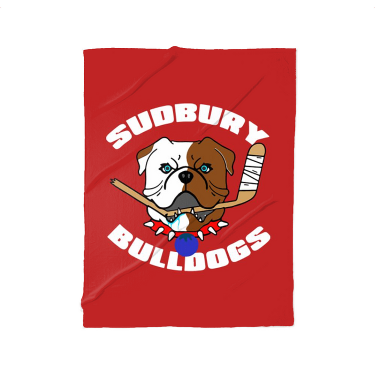 Sudbury Bulldog, Ice Hockey Fleece Blanket