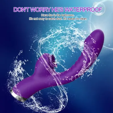 Vibrator pentru femei 2 &icirc;n 1 linge aparat clitoris stimulator G-Spot puternic Vibro Dildo baghetă clitoris feminin fraier jucării sexuale pentru adulți