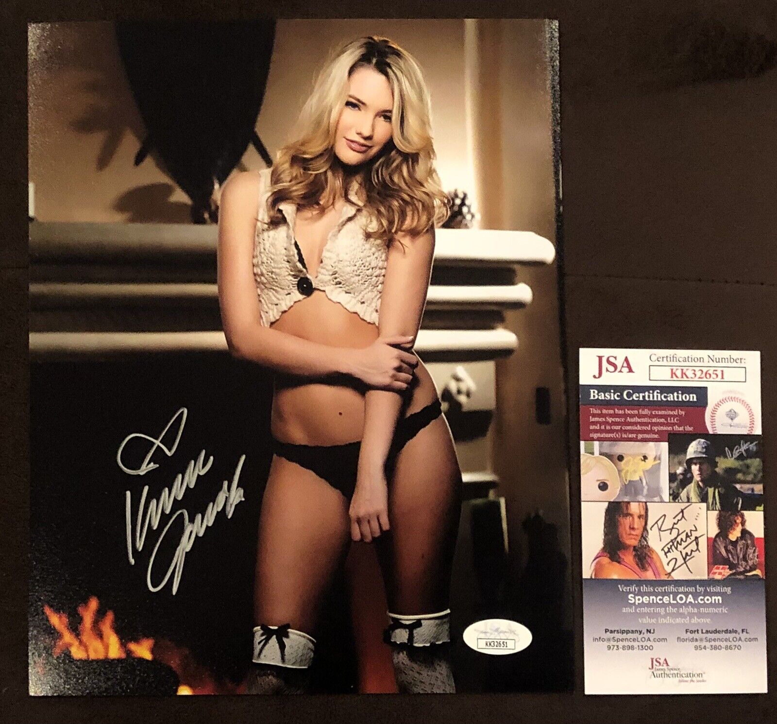 Kenna James Signed 8x10 Photo Poster painting ADULT STAR AUTOGRAPH Penthouse JSA Rare