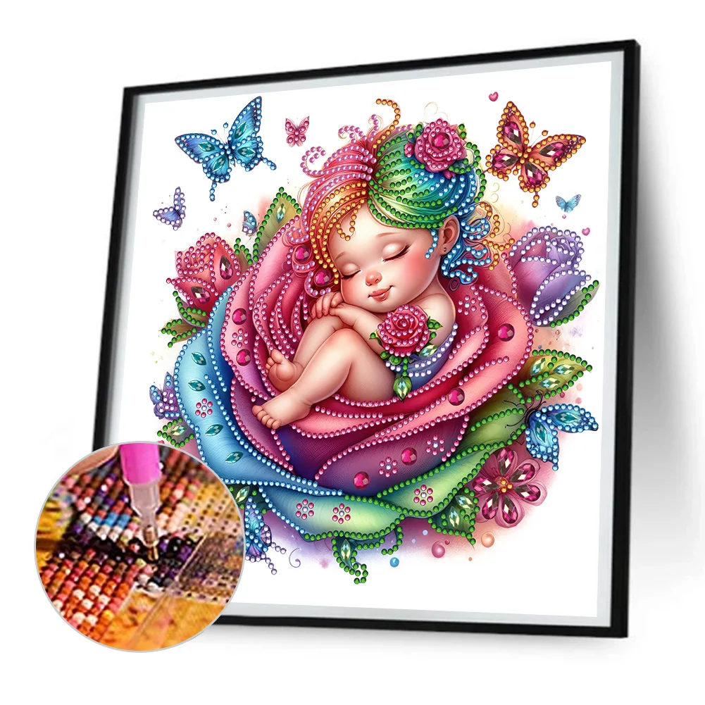 Diamond Painting - Partial Special Shaped Drill - Rose Child(Canvas|30*30cm)