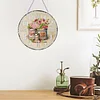 2D DIY Acrylic Iron Bucket Diamond Painting Wall Clock Pendant w/ Clock Function