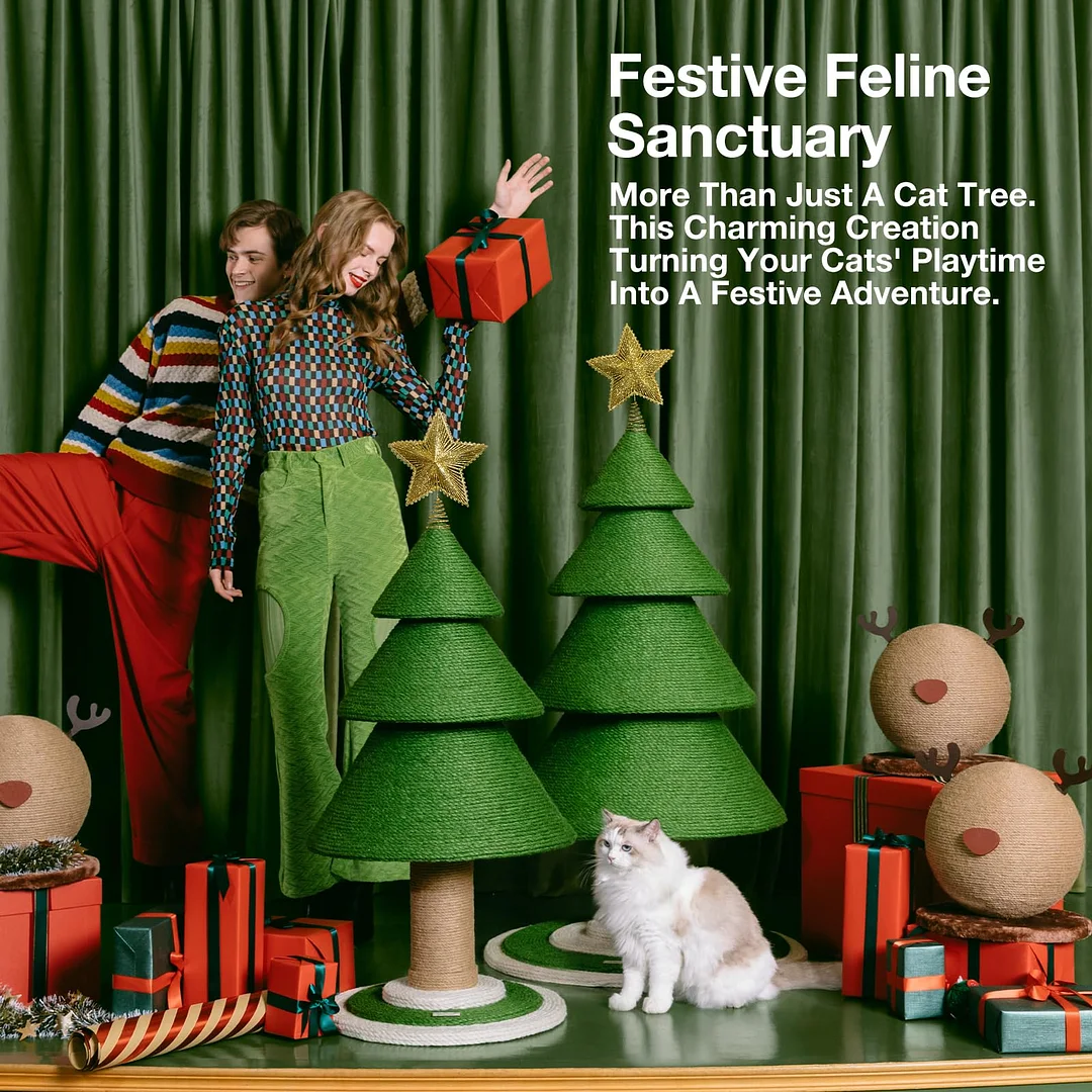 Cat Scratching Post Cat Christmas Pine Tree