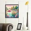 Flamingo Stream-Full Round Diamond Painting 40*40CM