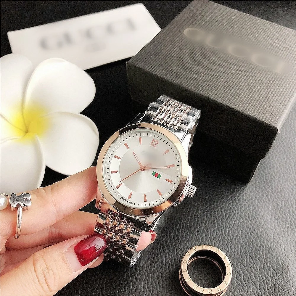 Popular fashion ladies' quartz watches, men's watches with stainless steel straps, confession of Valentine's Day birthday gifts
