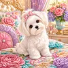 Diamond Painting -5D Full Round Drill Maltese Puppy(40x40cm)