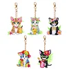 5Pcs DIY Diamond Painting Cat Keychain