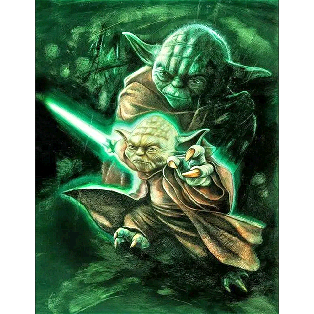 Diamond Painting - Full Round - Yoda（50*40cm）